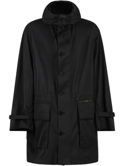 Marni Water-resistant Hooded Parka In Black