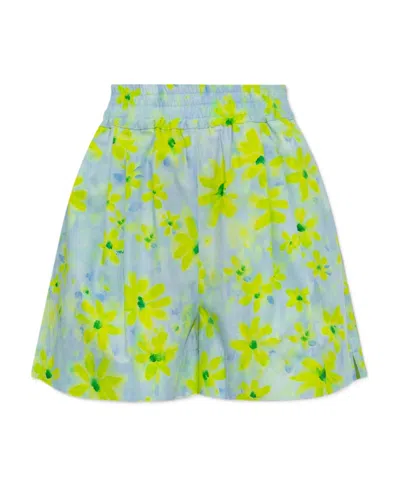 MARNI MARNI TIE-DYED LOGO EMBROIDERED SHORTS