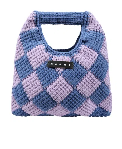 Marni Weave A Handbag In Blue