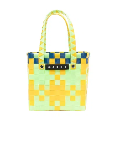Marni Weave A Handbag In Green