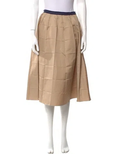 Pre-owned Marni Whipstitch Trim Knee-length Skirt In Neutral