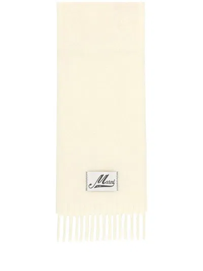 Marni White Alpaca Scarf