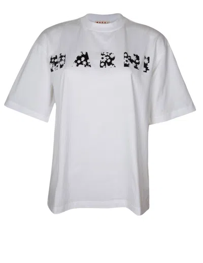 MARNI MARNI WHITE COTTON COTTON T-SHIRT