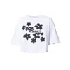 Marni White Cotton T-shirt With Daisy Garden Print