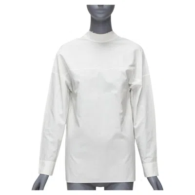 Pre-owned Marni White Cotton Minimal Front Gold Hook Back Panelled White Shirt