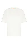 Marni Oversize Cotton T-shirt Contrasting Stitches In Lily White