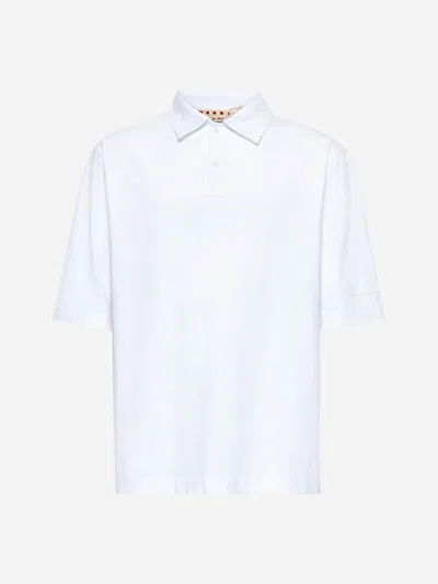 MARNI WHITE ORGANIC COTTON POLO MARNI