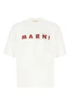 Marni White Cotton Oversized T-shirt In Lily White