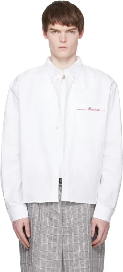 Marni White Cotton Oxford Shirt