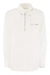 MARNI WHITE COTTON SHIRT FOR WOMEN'S SS24 COLLECTION