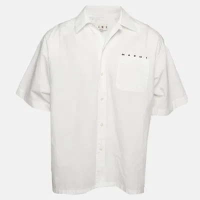 Pre-owned Marni White Cotton Short Sleeves Shirt L