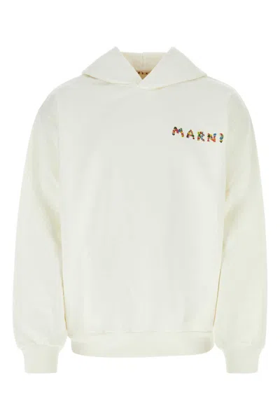 Marni White Cotton Sweatshirt