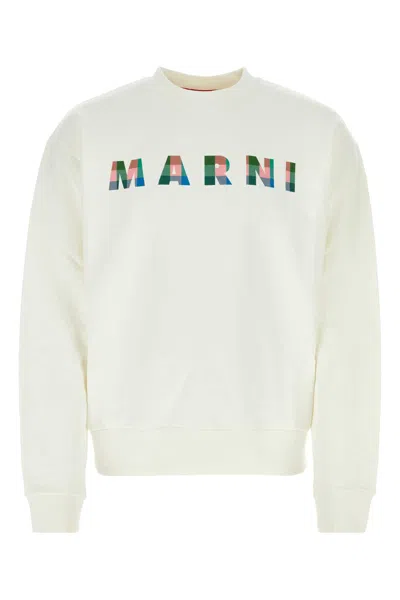 Marni White Cotton Sweatshirt