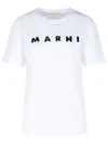 Marni Classic Short-sleeve T-shirt With Scribbled Logo In White