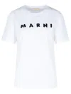 Marni Classic Short-sleeve T-shirt With Scribbled Logo In White