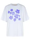 Marni Tee With Logo Floral Print In White