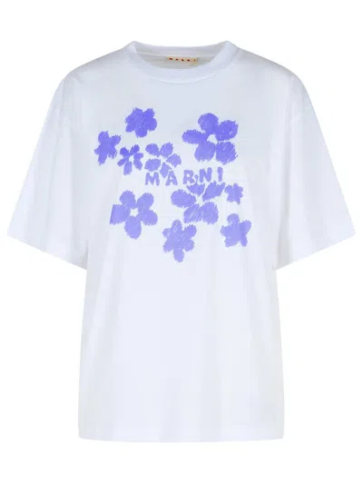 MARNI MARNI WHITE COTTON T-SHIRT