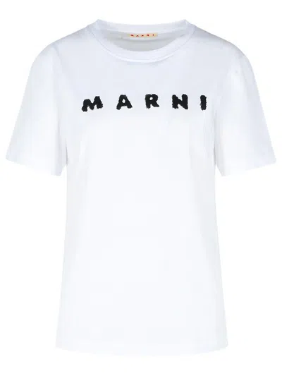 MARNI MARNI WHITE COTTON T-SHIRT