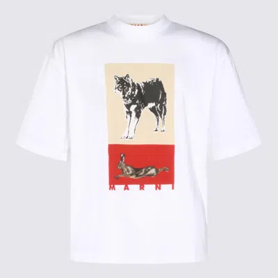 MARNI WHITE COTTON T-SHIRT