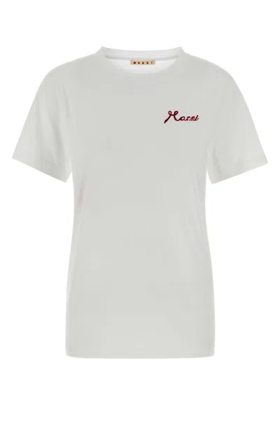MARNI MARNI WHITE COTTON T SHIRT