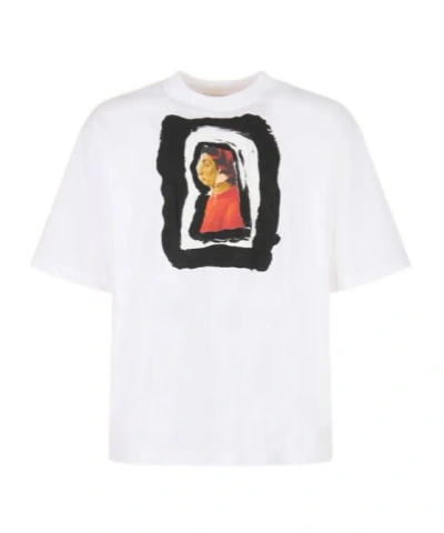 Marni White Cotton T-shirt With Dante Print