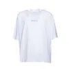 Marni White Cotton T-shirt With Logo Print In Bianco