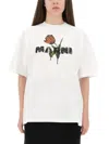 Marni Jersey Logo Short Sleeved T-shirt In White