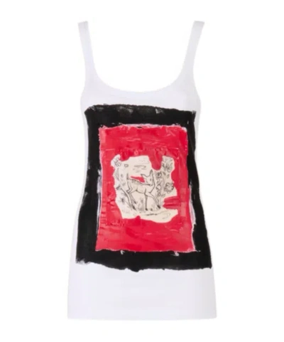 MARNI MARNI FAWN PRINTED TANK TOP