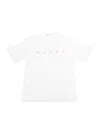 Marni White Crew Neck T-shirt With Front Logo Print In Cotton Boy In White