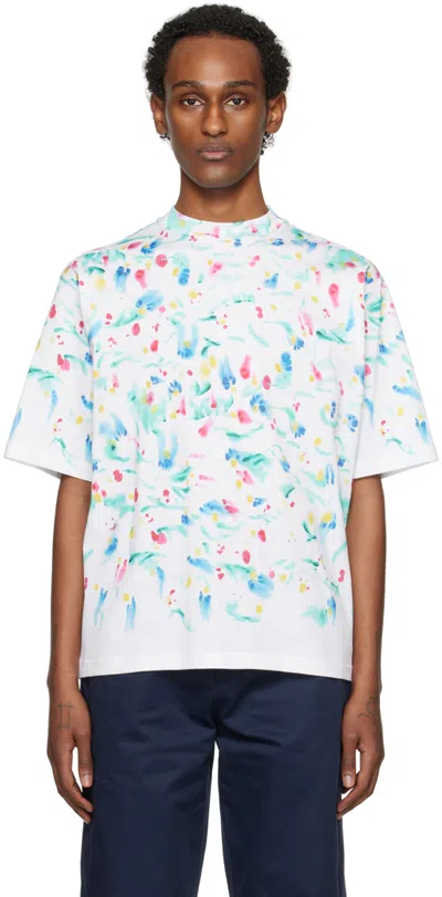 Marni White Crewneck T-shirt In Lily White