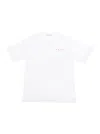 Marni White Crewneck T-shirt With Logo Lettering On The Front In Cotton Boy In White