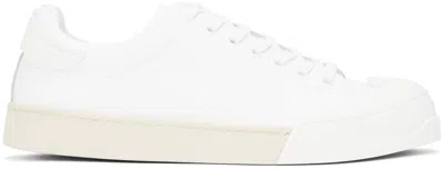 Marni White Dada Bumper Sneakers In Zo434 Lily White