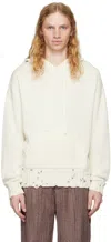 MARNI WHITE DISHEVELLED HOODIE