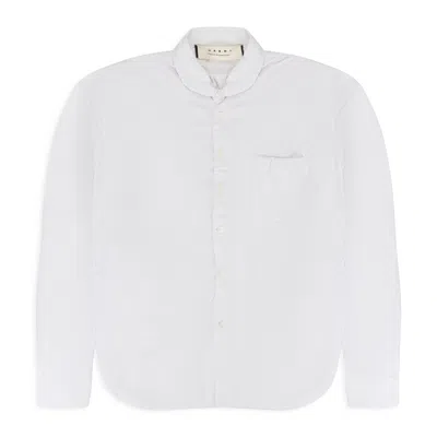 Marni White Faded Stripe Poplin' Button-down Shirt