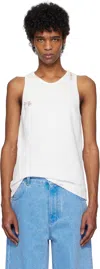 Marni White Fitted Tank Top In 00w01 Lily White