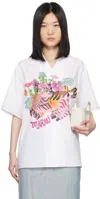 Marni White Funky Flowers Shirt In Ffw01 Lily White