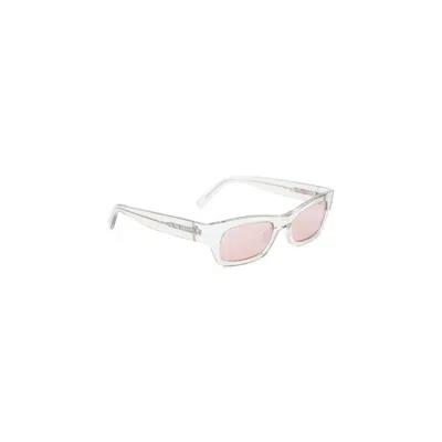 Marni White Haicli Acetate Sunglasses In Metallic