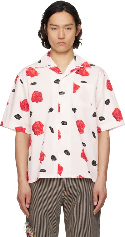 Marni White Iris Heavy Poplin Shirt In Irw01 Lily White