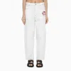 MARNI WHITE JEANS WITH LOGO APPLICATION