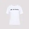 Marni Classic Short-sleeve T-shirt With Scribbled Logo In White