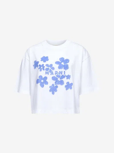 Marni Open-necked Black Shirt In White