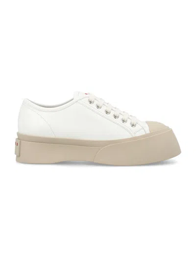 MARNI WHITE LACE UP SNEAKERS