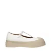 Marni White Leather Slip-on Loafers In White