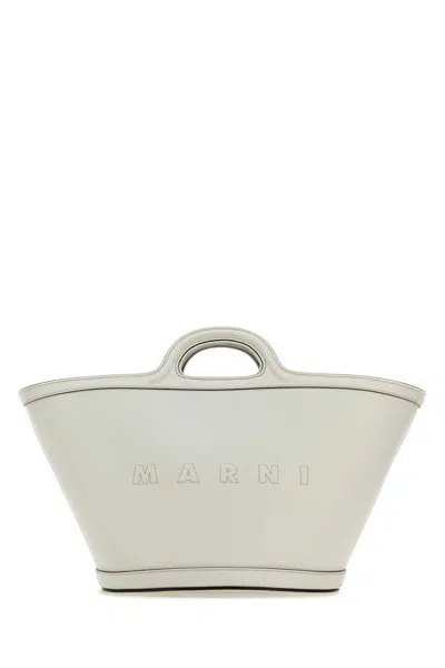 Marni White Leather Small Tropicalia Handbag In 00w05