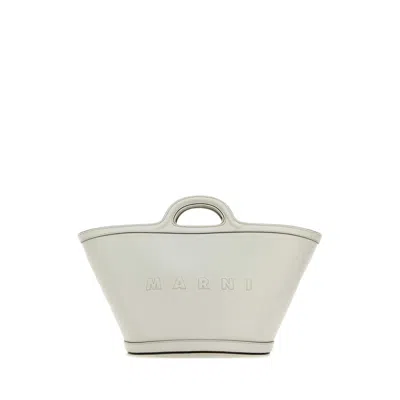 Marni White Leather Small Tropicalia Handbag