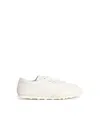 Marni Low-top Sneakers In Leather.round Toelace-up Fasteninglogo Patch At Tonguepanel Constructionchunky S In White