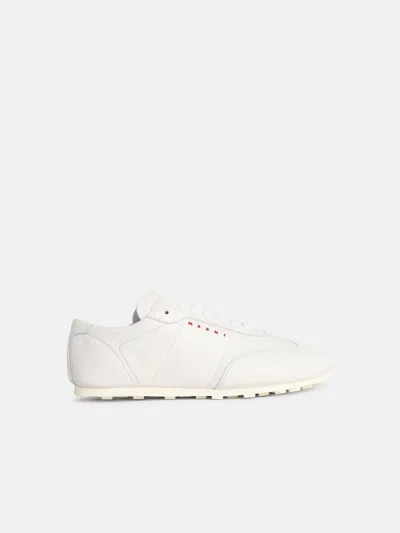 Marni White Leather Sneakers