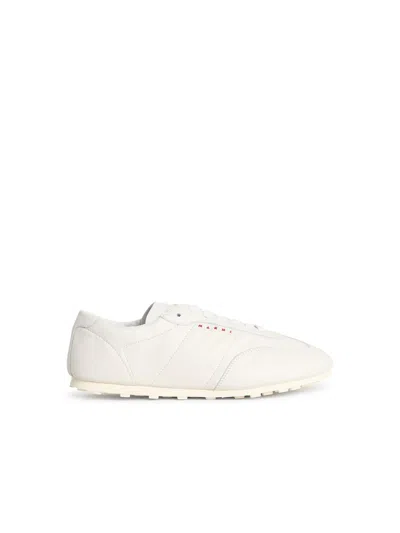 MARNI WHITE LEATHER SNEAKERS