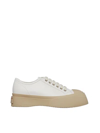 Marni White Leather Women's Sneakers For Everyday Comfort