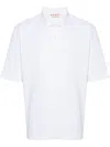 Marni Men Logo Cotton Polo Shirt In White